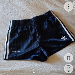 Sporty & Rich Navy Blue Athletic Shorts